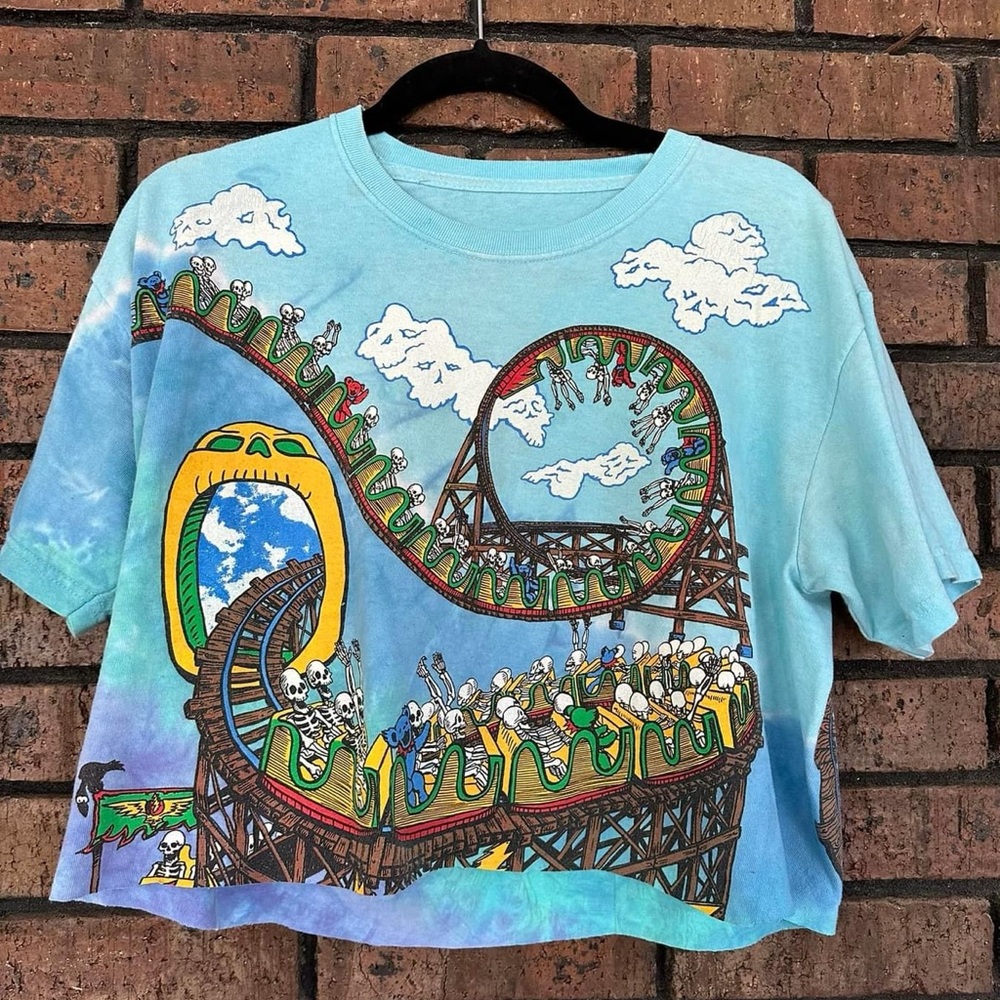 Liquid Blue Grateful Dead Crop Top Tee